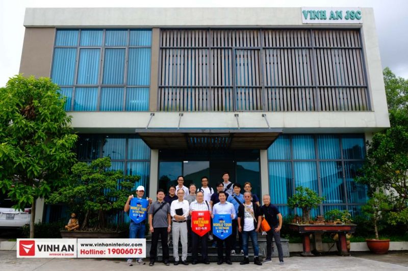 Hội doanh nghiệp Nhật Bản đến thăm quan và làm việc tại Nhà máy Ván sàn gỗ Vĩnh An